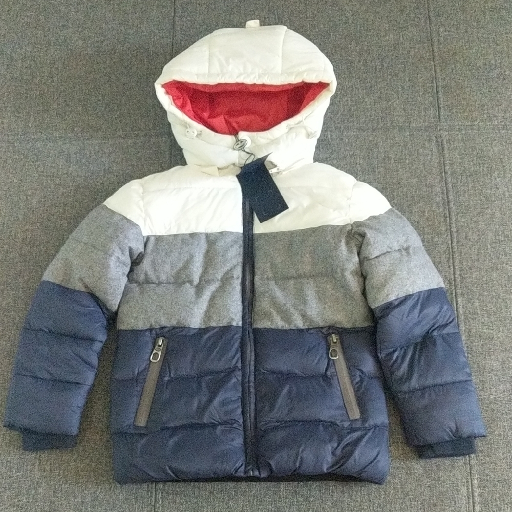 NWT Bugatti Kids Blue & White Padded Puffer Jacket